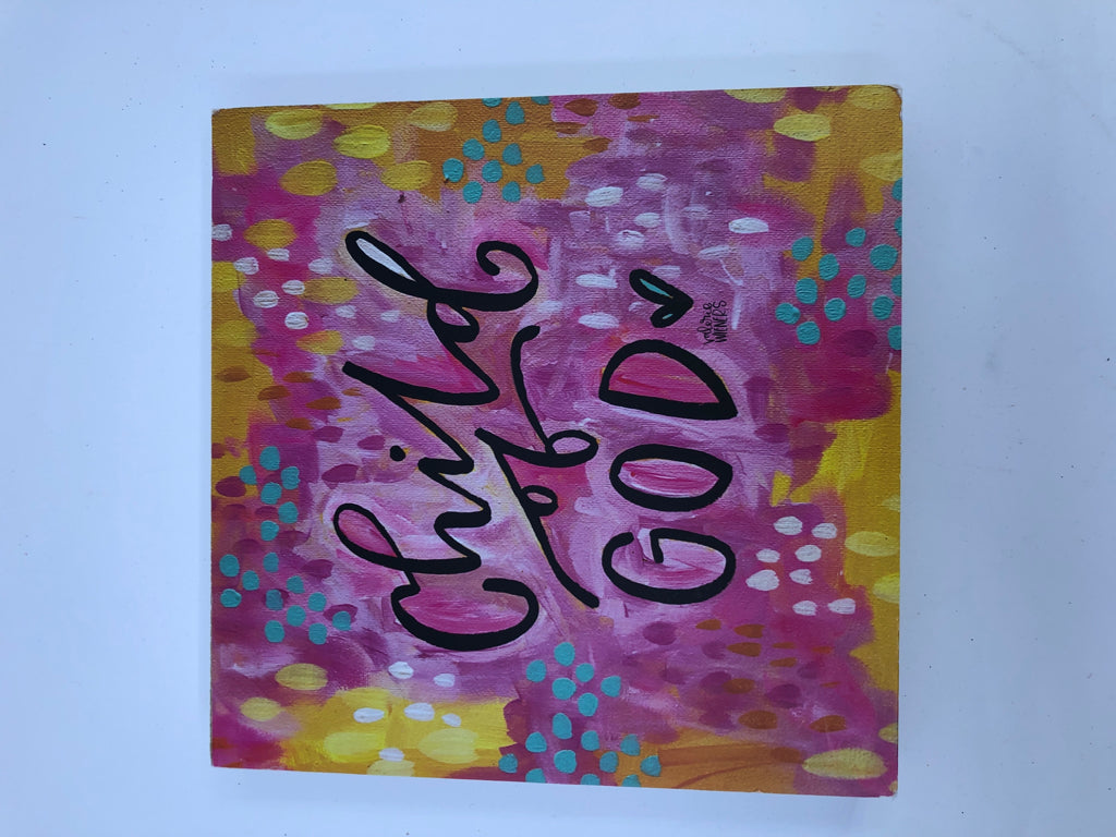 CHILD OF GOD - COLORFUL WALL HANGING.