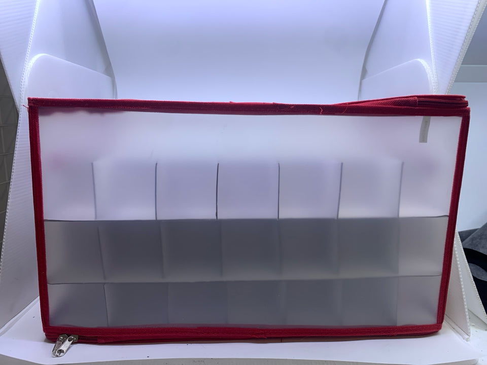 RED ORNAMENT ORGANIZER.