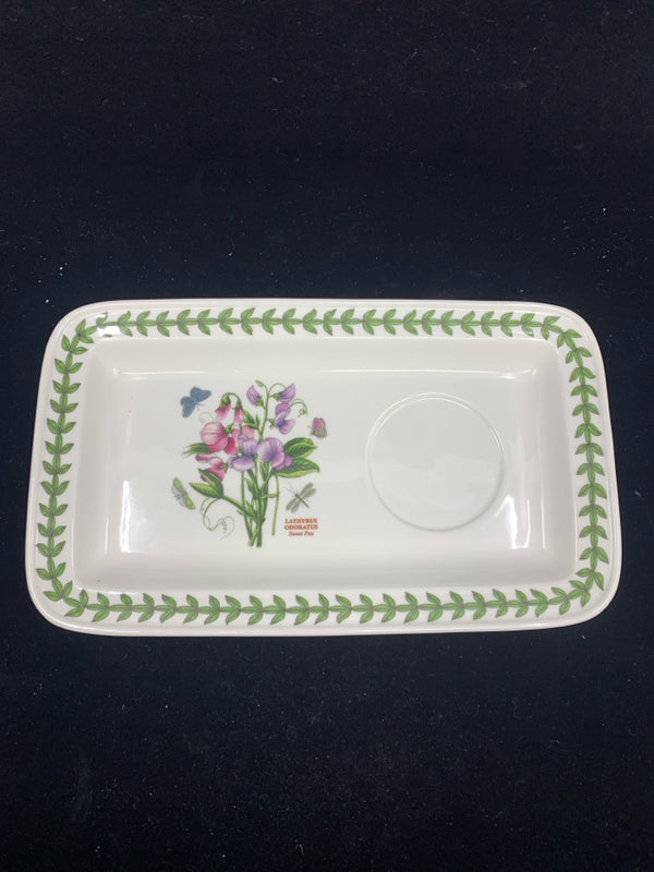 2PC SWEET PEA SNACK PLATE AND MUG.