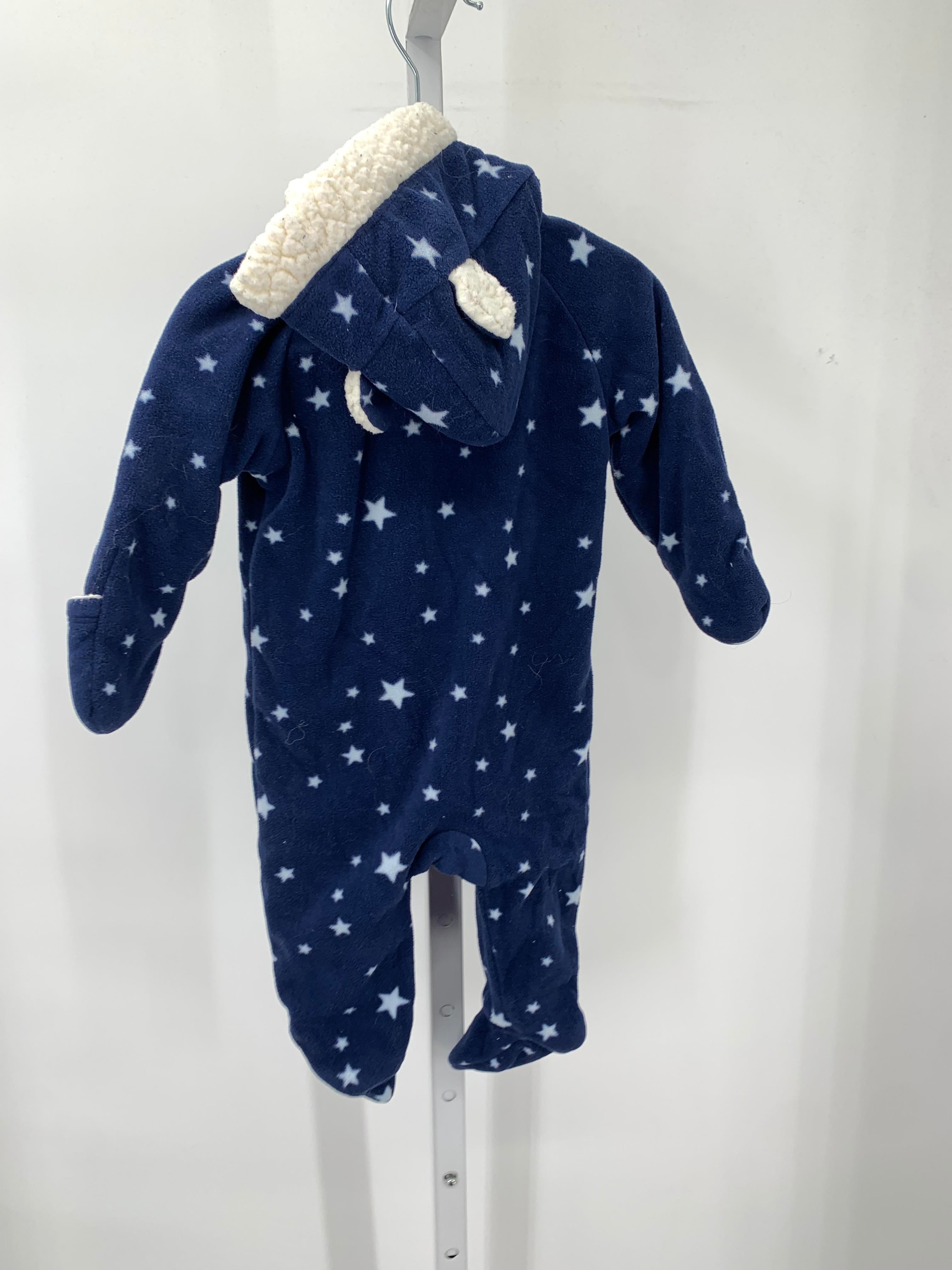 WHITE STARS HOODED FLEECE