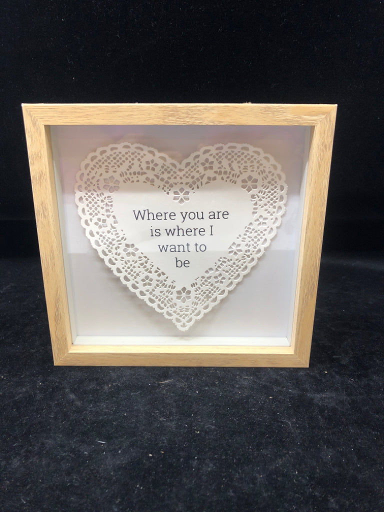 WHERE YOU ARE- BLONDE FRAME WALL DECOR.