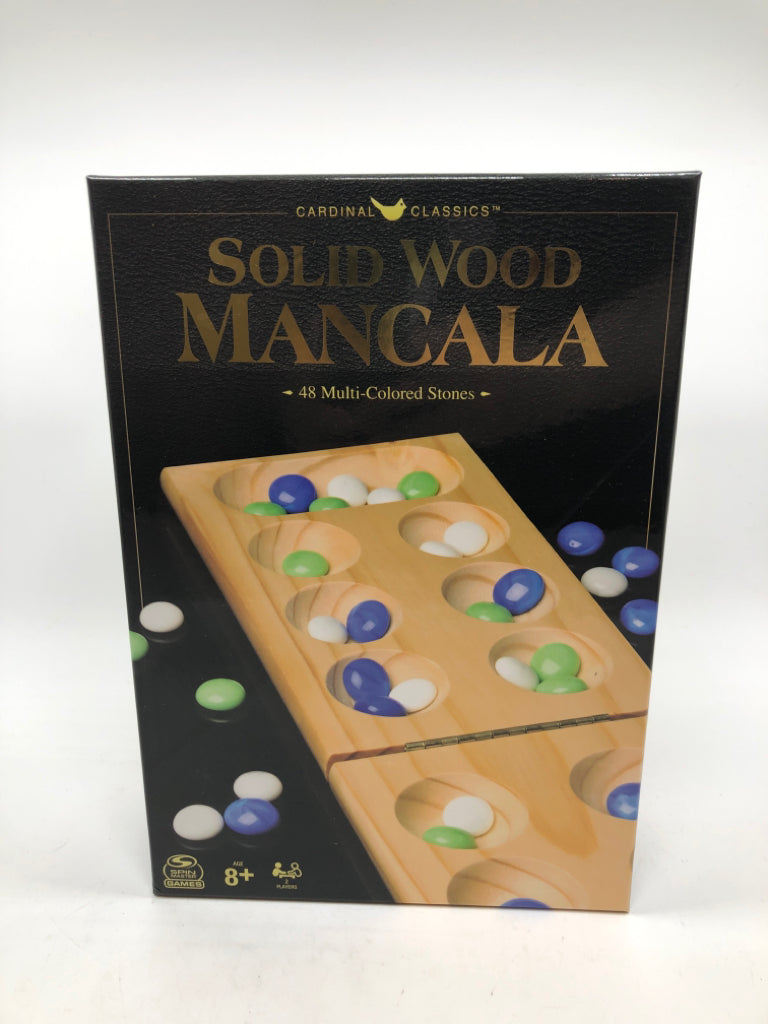 NIB WOOD MANCALA GAME.