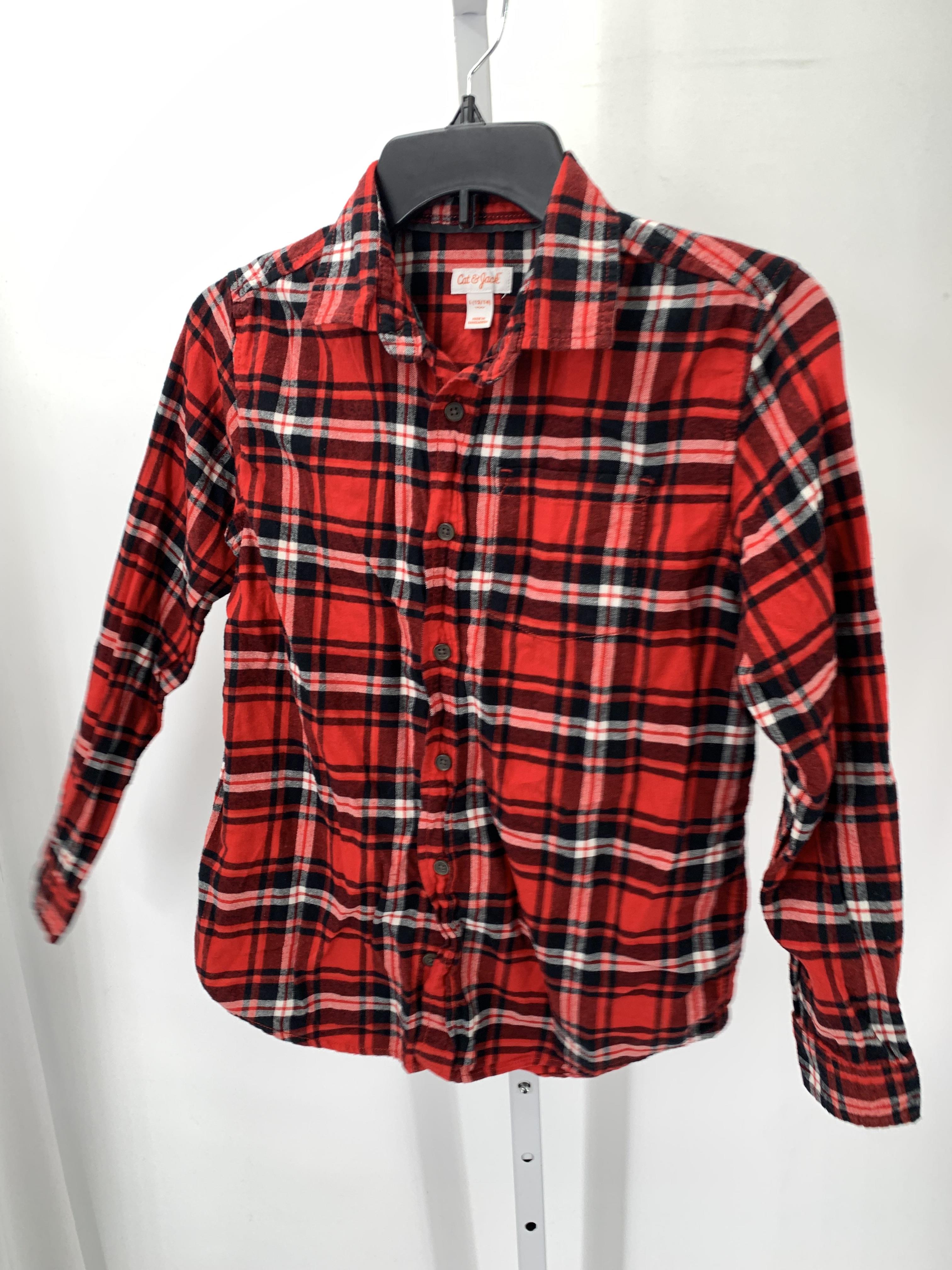 BLK/WHT PLAID BTN DOWN