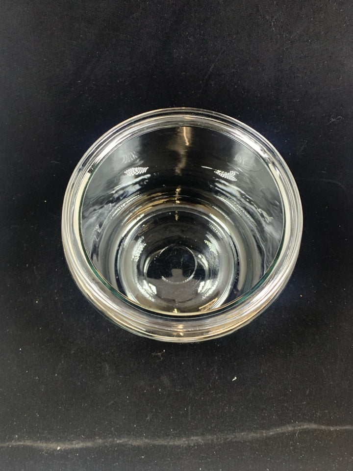 CLEAR GLASS CANISTER/ COOKIE JAR.