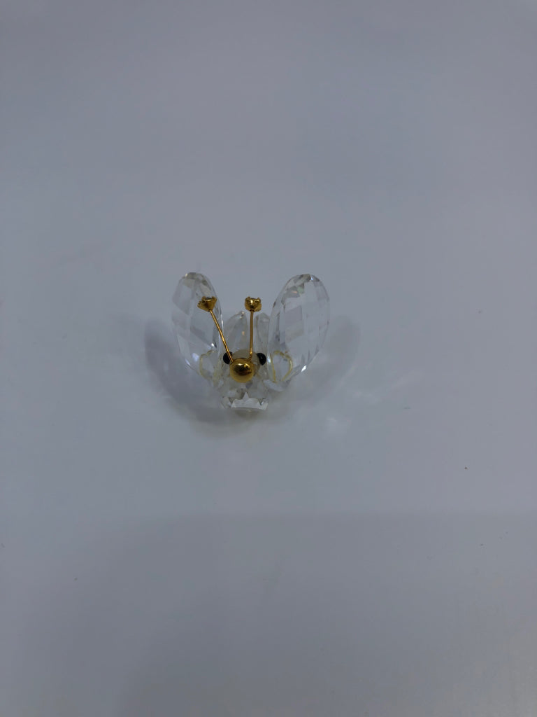 SWAROVSKI CRYSTAL BUTTERFLY W/GOLD ACCENTS.