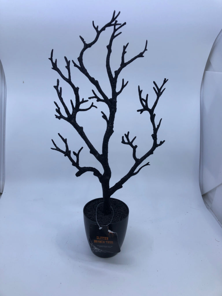 BLACK GLITTER TREE.