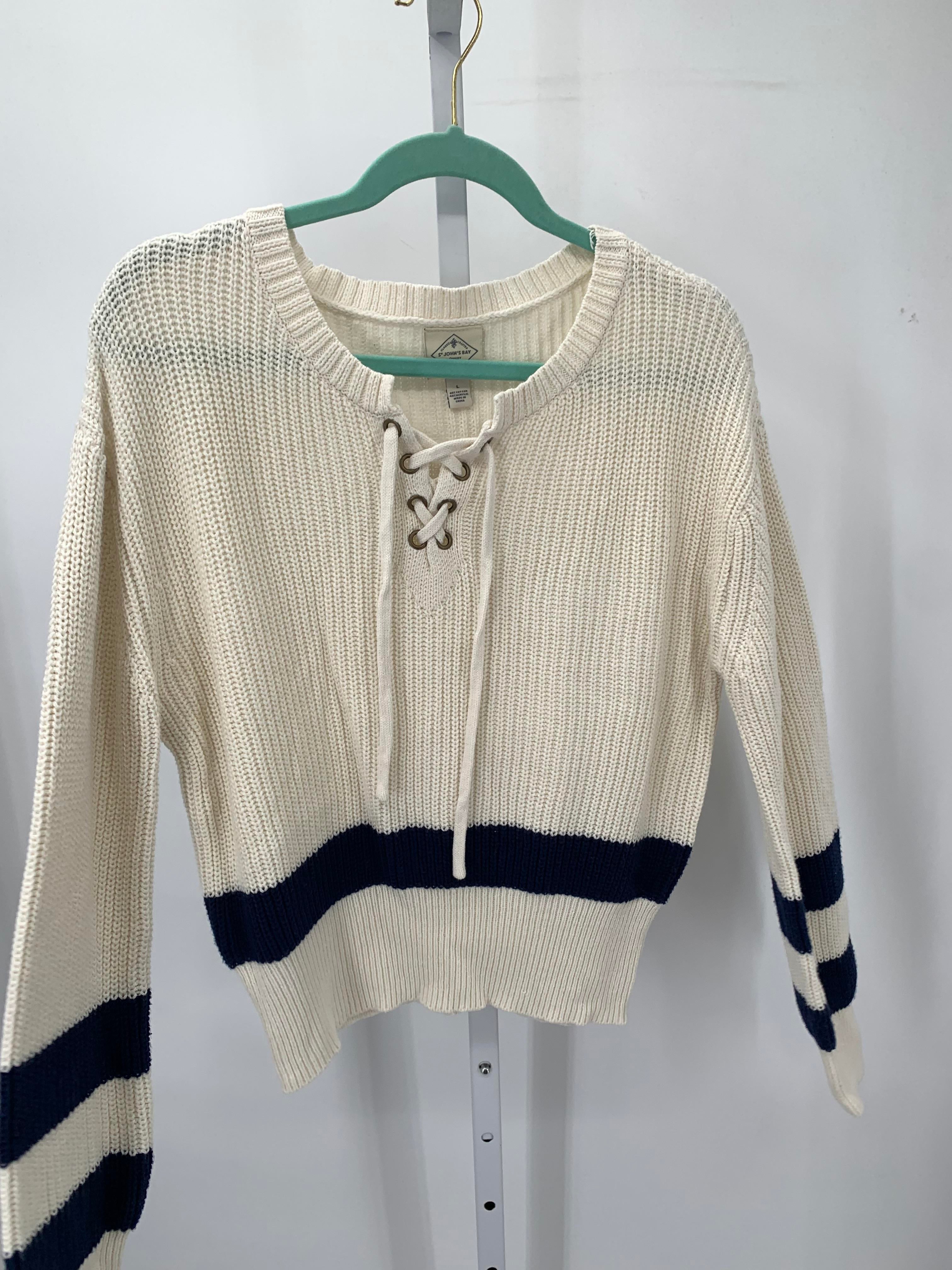 St. Johns Bay Size Large Misses Long Slv Sweater
