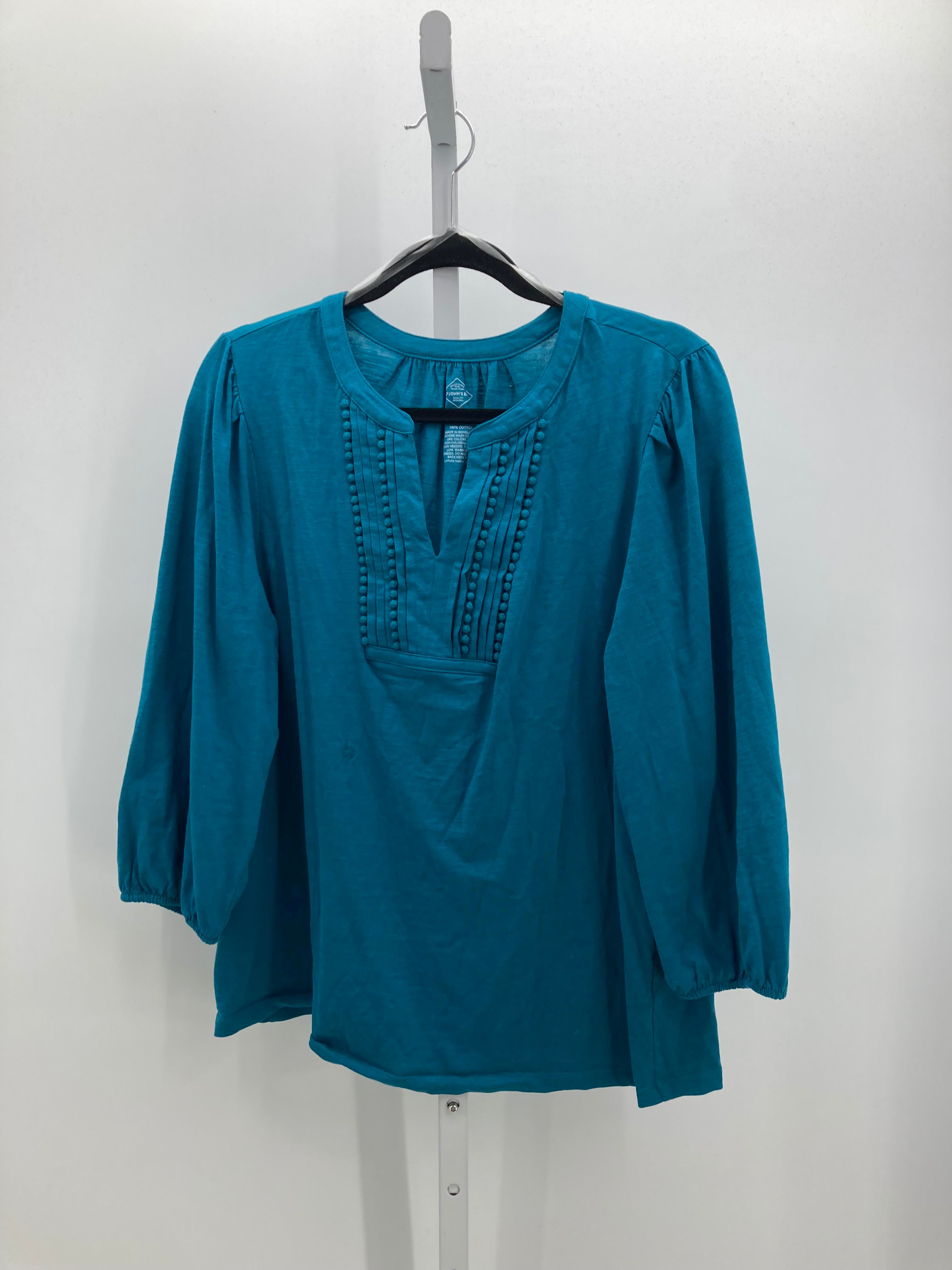 St. Johns Bay Size Large Misses 3/4 Sleeve Shirt