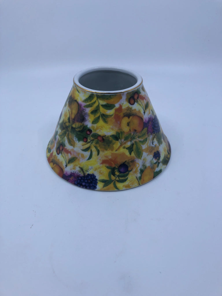 CANDLE TOPPER FRUIT AND LEAVES.