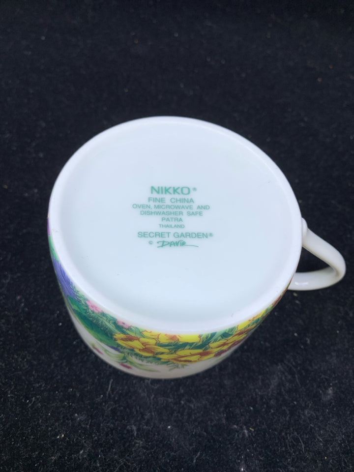 SECRET GARDEN TEACUP AND SAUCER.