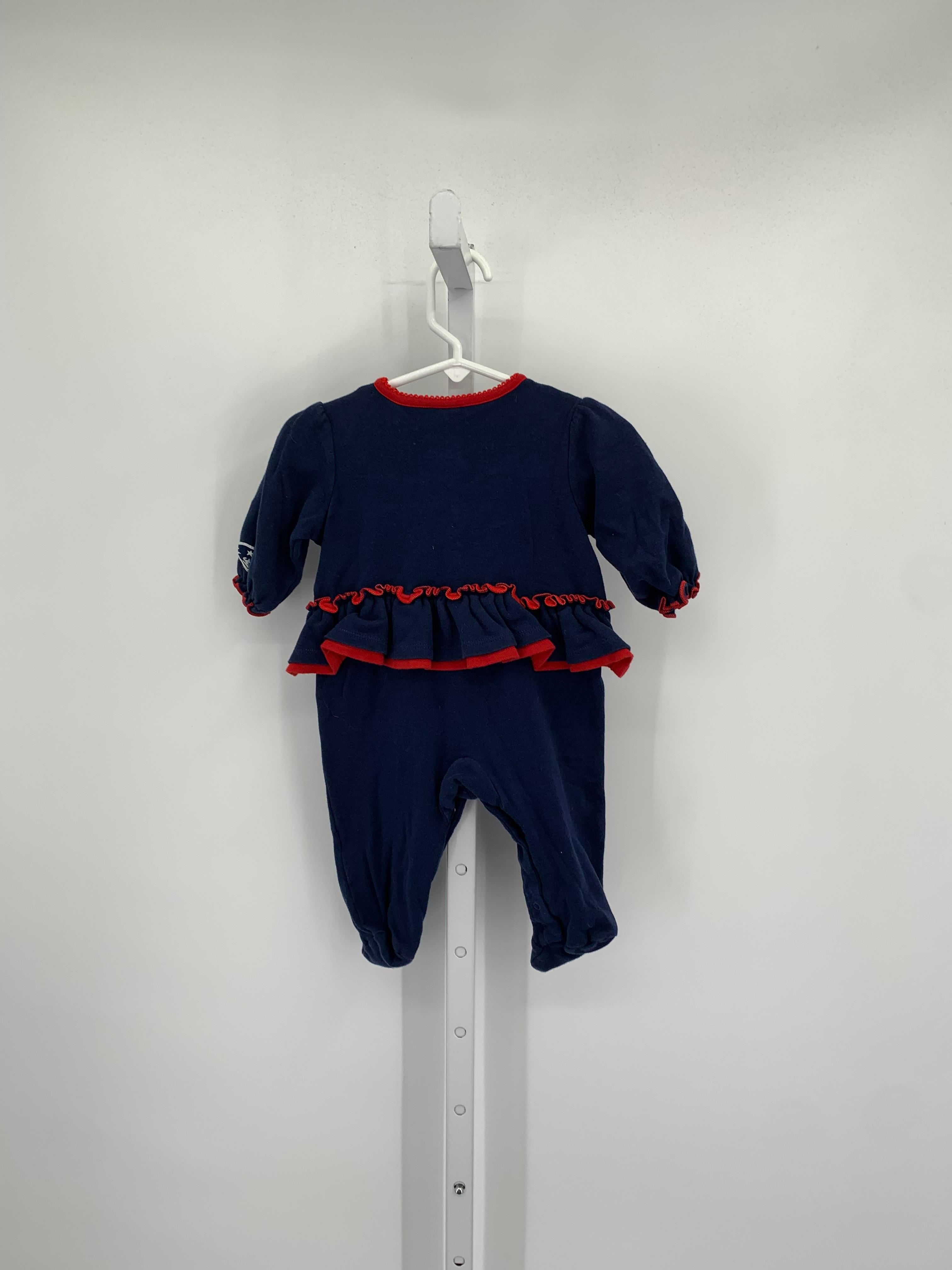 Team Apparel Size 3-6 Months Girls Long Slv. Romper