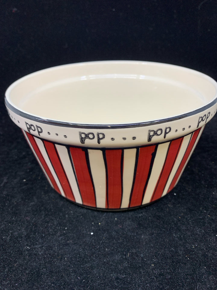 SMALL STRIPE POPCORN BOWL.