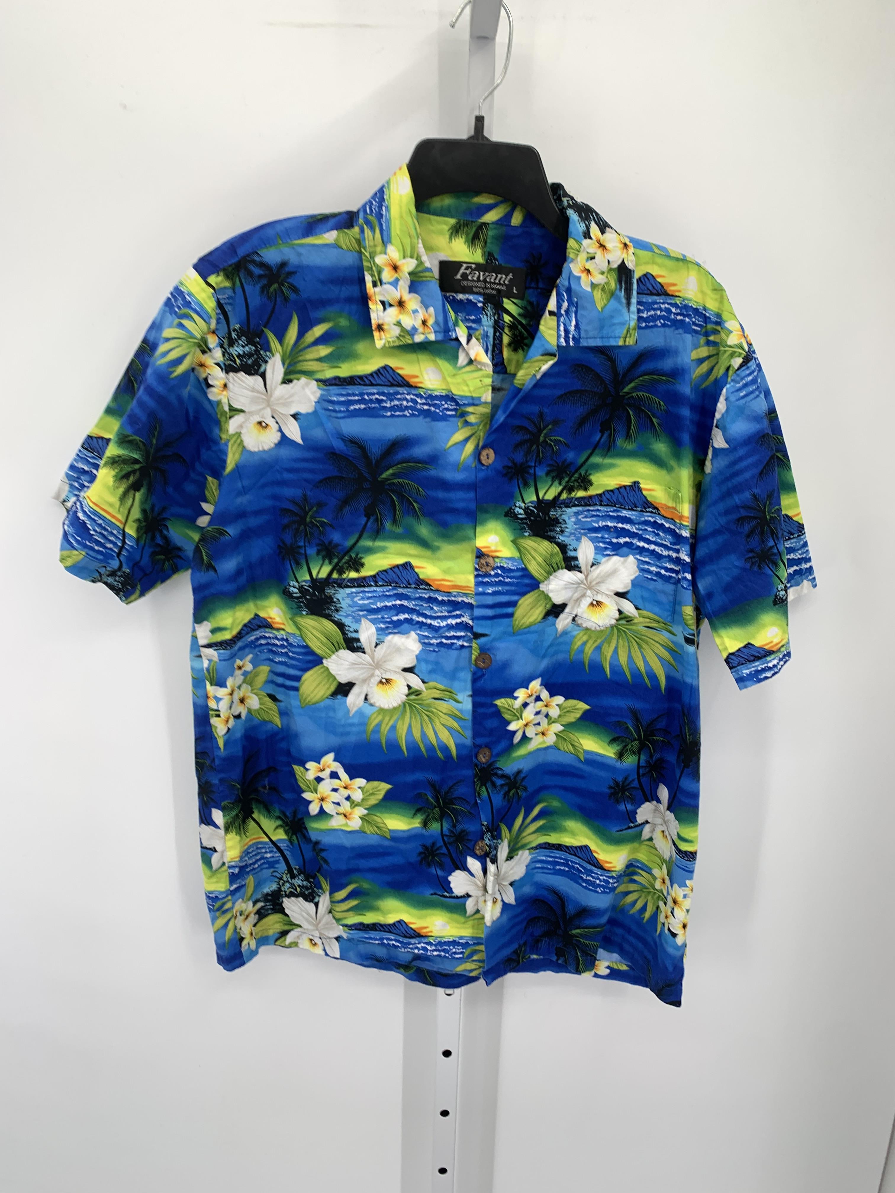 HAWAIIAN PATTERN BUTTON DOWN.