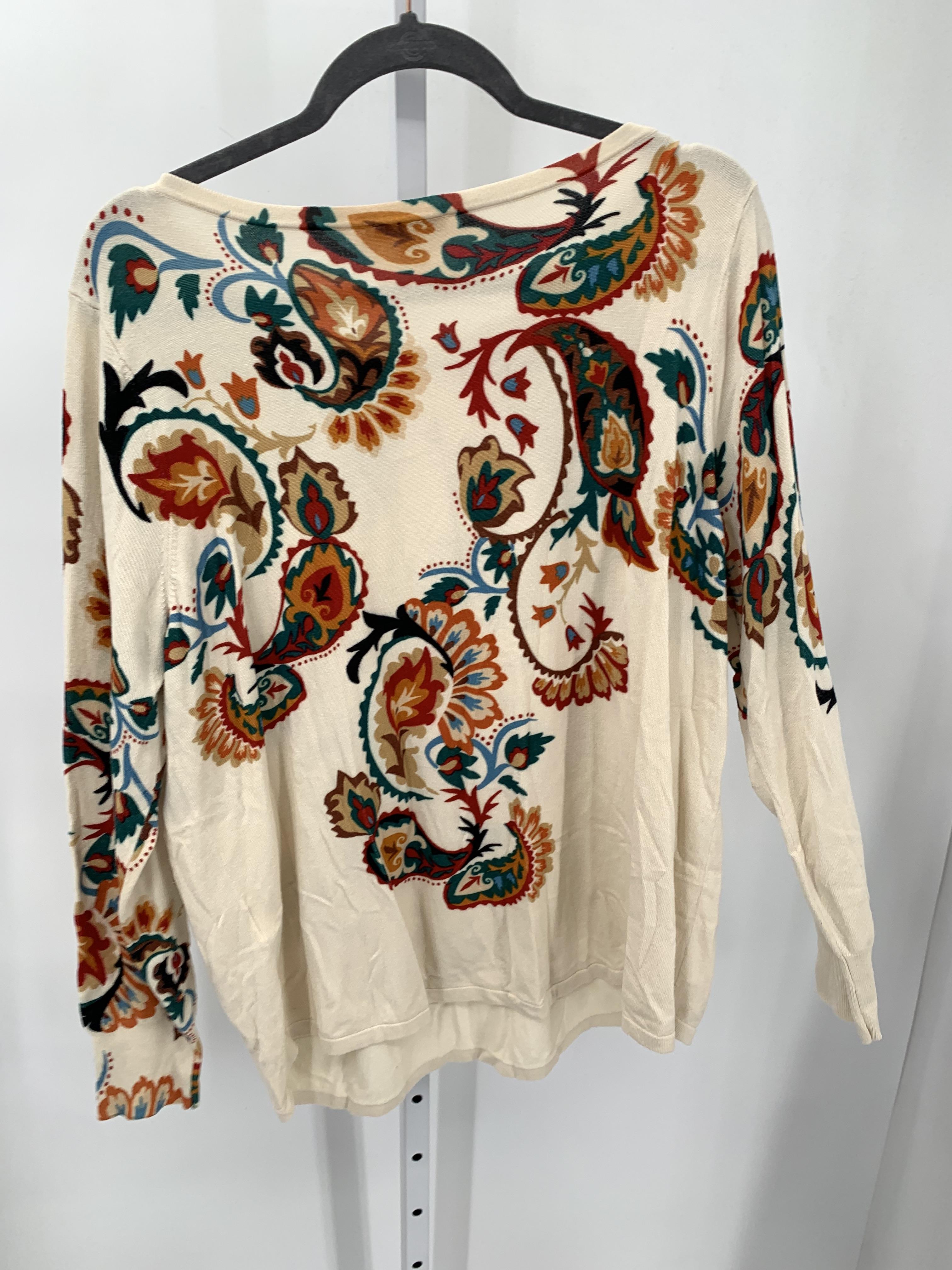 Chico's Size Extra Large Misses Long Slv Sweater