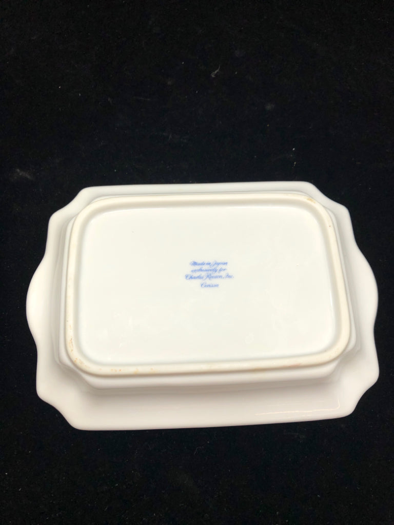 CHARLES REVSON FLORAL SOAP DISH.
