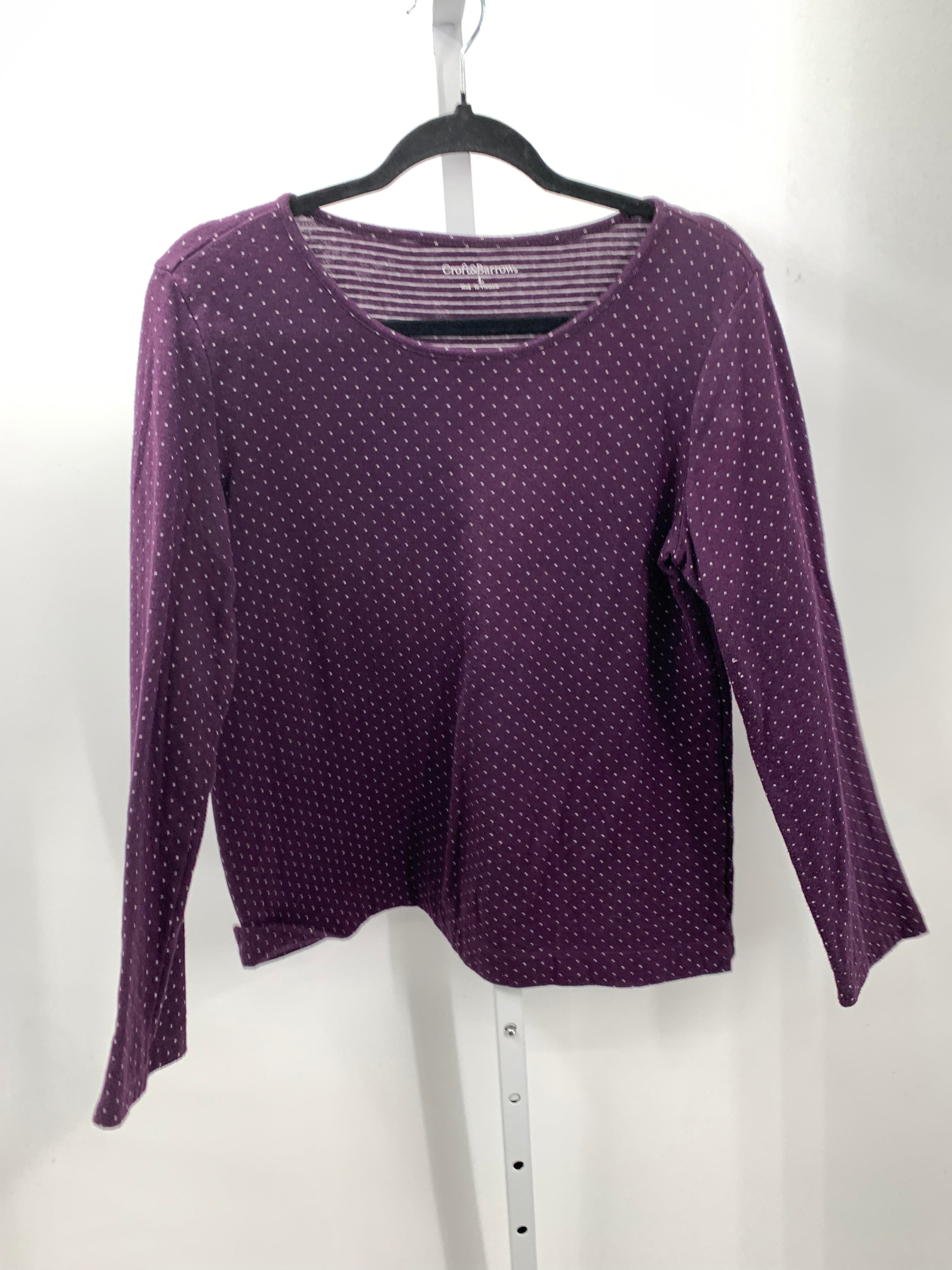 Croft & Barrow Size Large Misses Long Sleeve Shirt