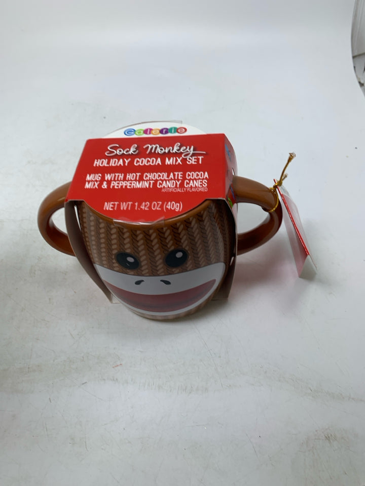 NIP SOCK MONKEY DOUBLE HANDLE MUG.