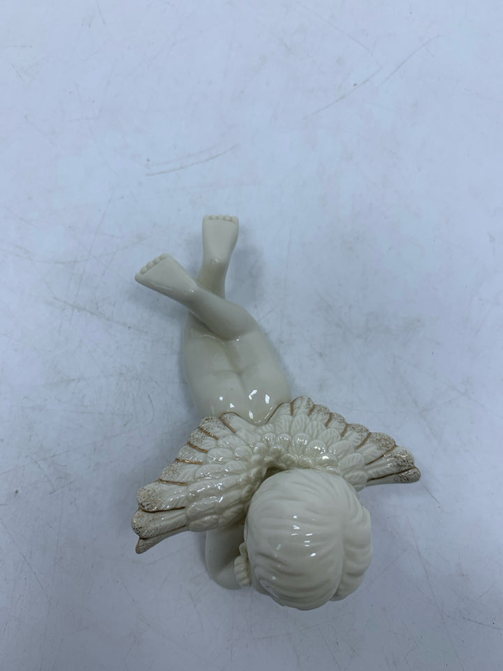 PORCELAIN LAYING DOWN ANGEL.