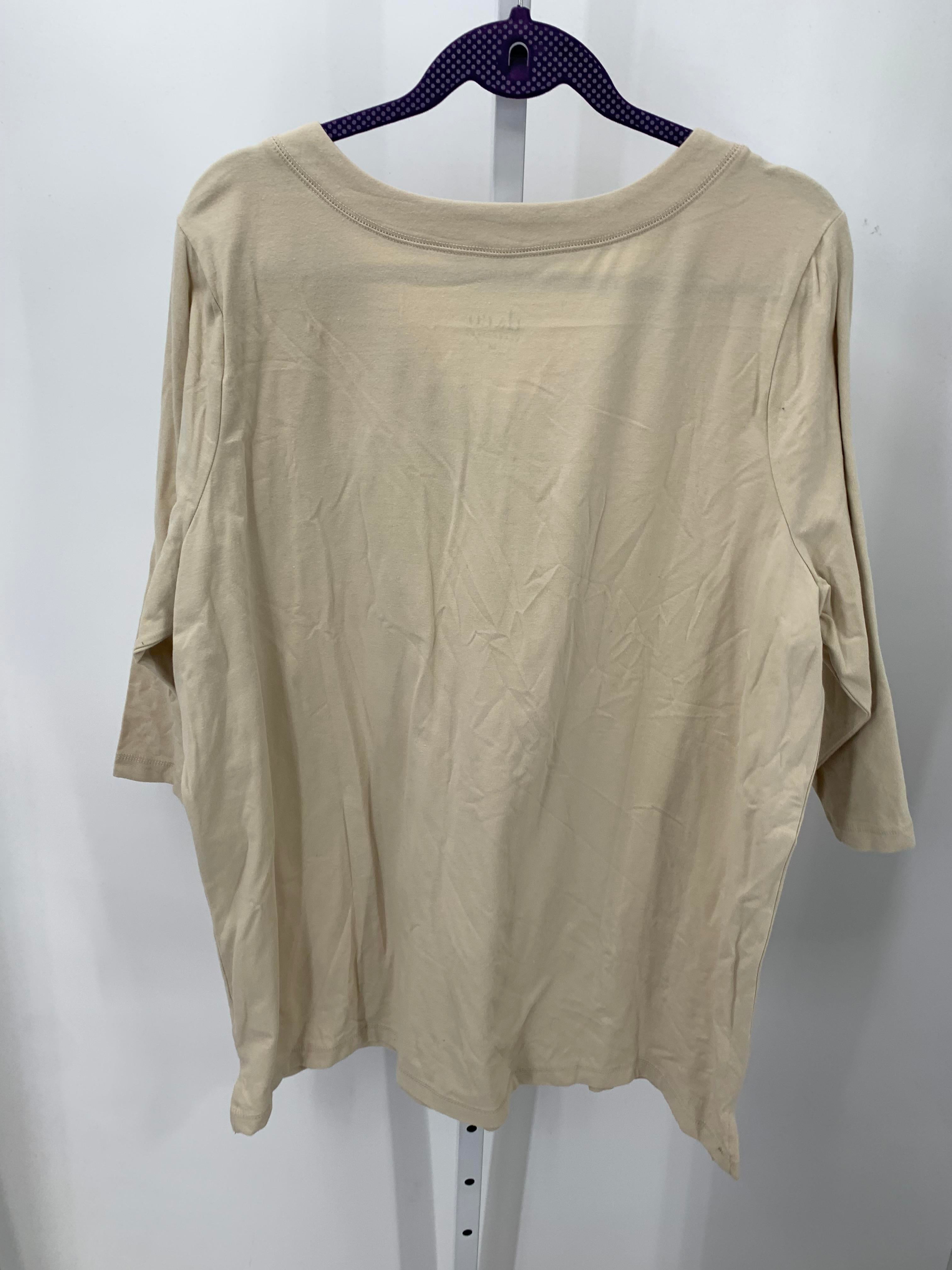 d & co. Size 1X Womens 3/4 Sleeve Shirt