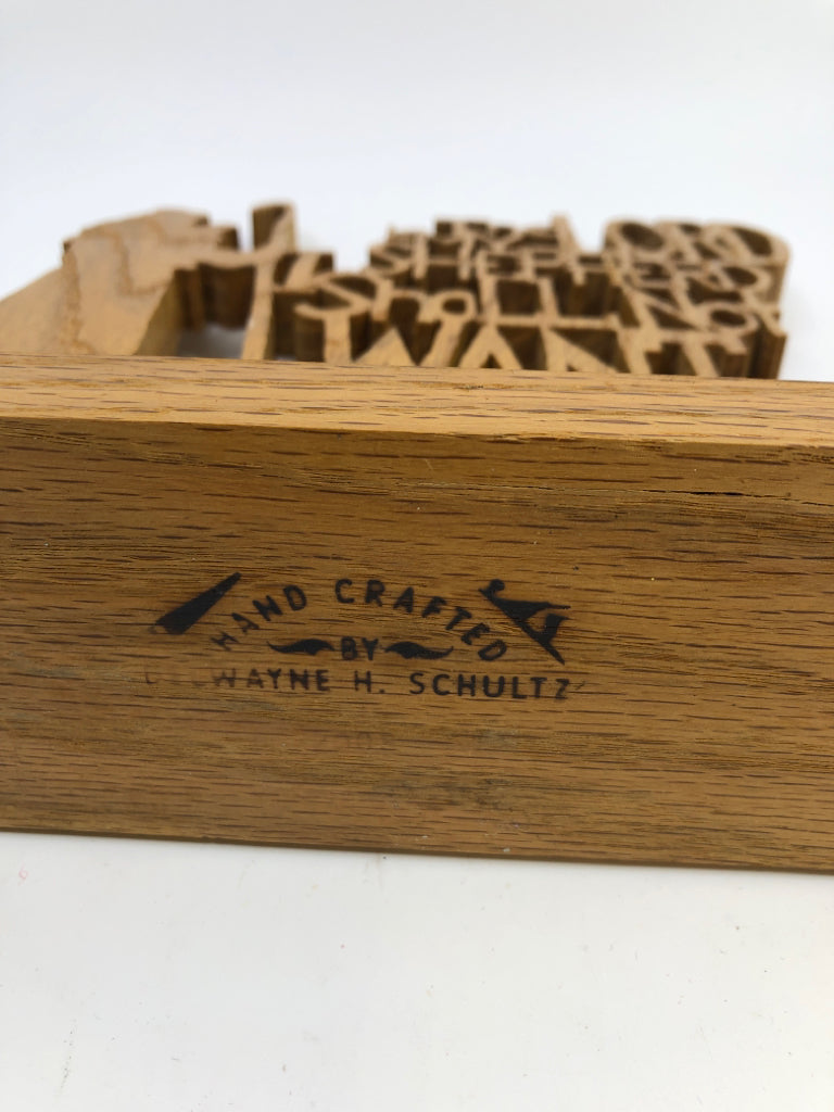 THE LORD IS MY SHEPARD WOOD CARVING.