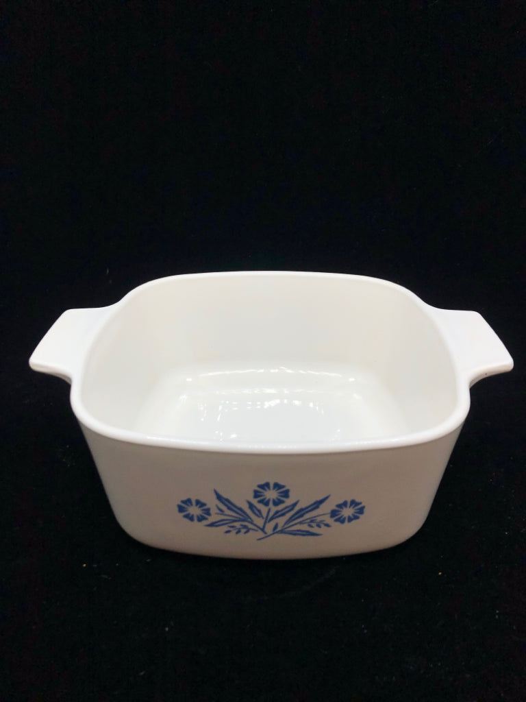 VTG BLUE CORNFLOWER CASSEROLE DISH.