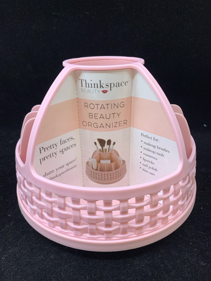 NEW PINK ROTATING BEAUTY ORGANIZER.
