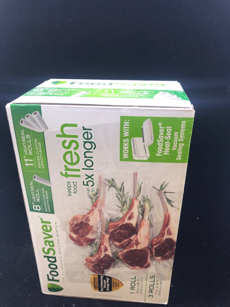NIB FOODSAVER ROLLS.