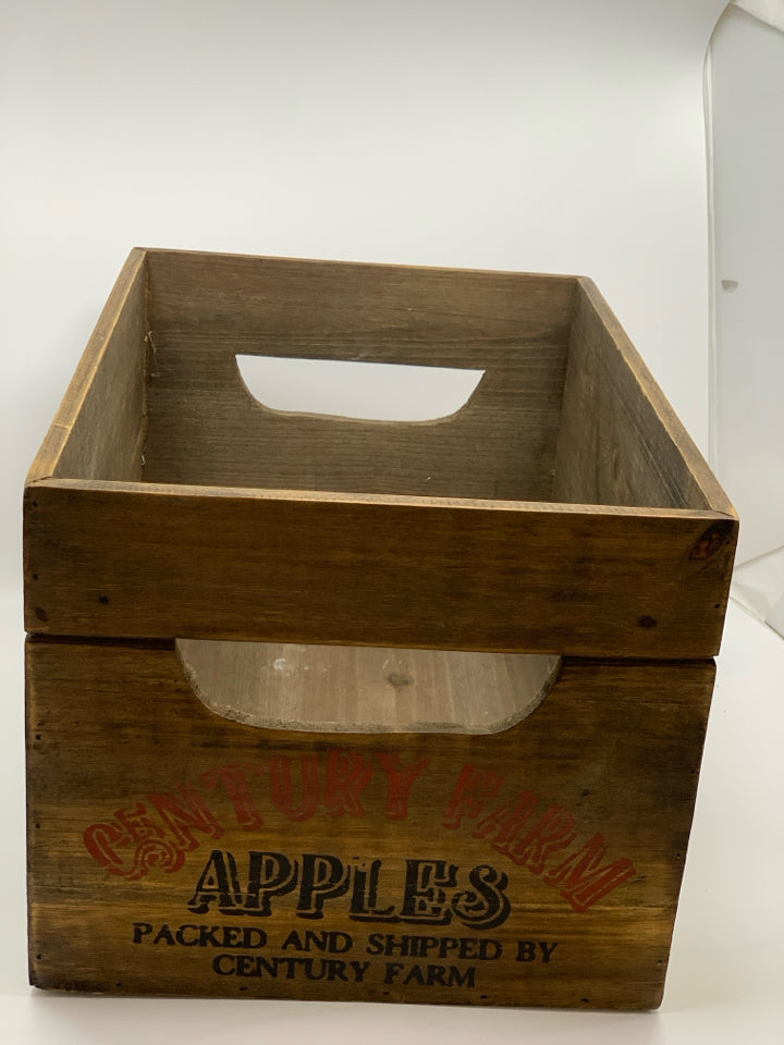 CENTURY FARM WOOD APPLE CRATE.