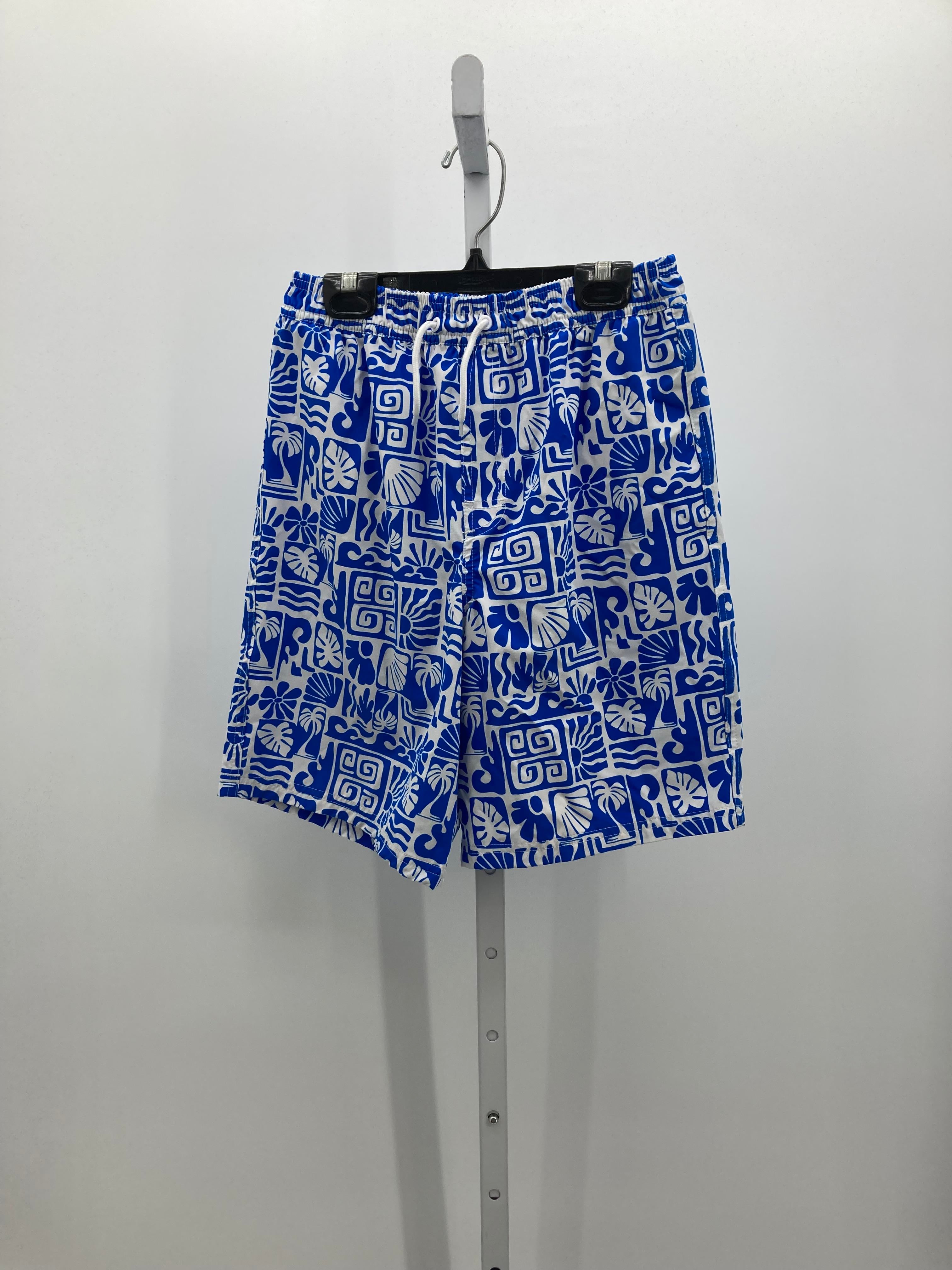 BLUE PATTERN DRAW WAIST