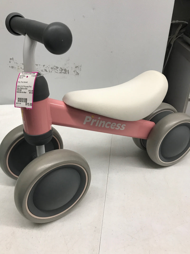 BEKILOLE Princess Pink Baby Balance Bike