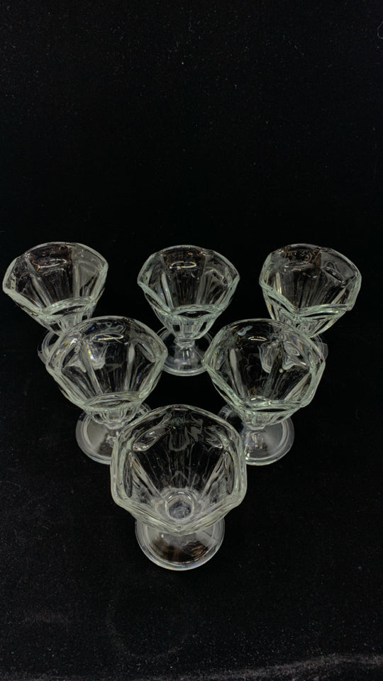 6PC GLASS SUNDAE CUPS.
