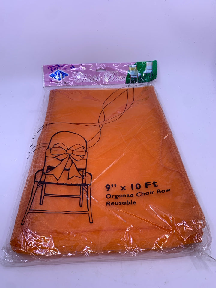 NIP ORANGE CHAIR BOW.