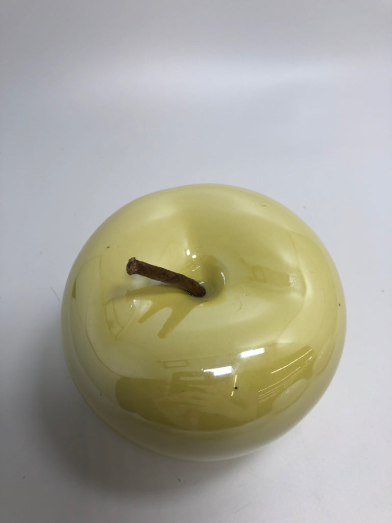 YELLOW GLOSS CERAMIC APPLE.
