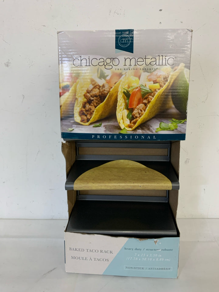 NIB BAKED TACO RACK.