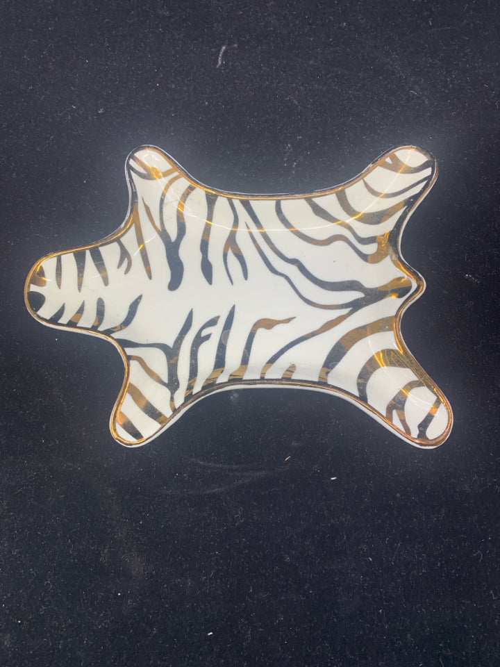 CERAMIC ZEBRA SKIN BOWL.