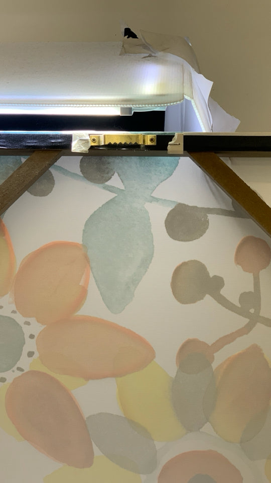 ORANGE AND YELLOW FLORAL CANVAS WALL ART.