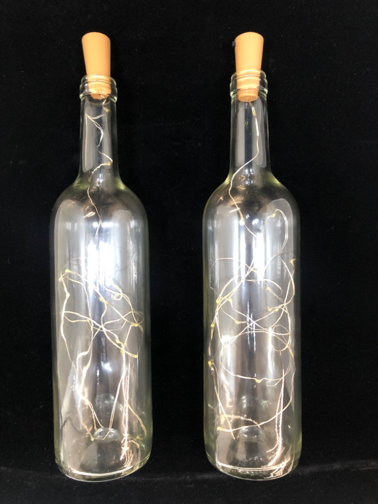 2 LIGHT-UP WINE BOTTLES.