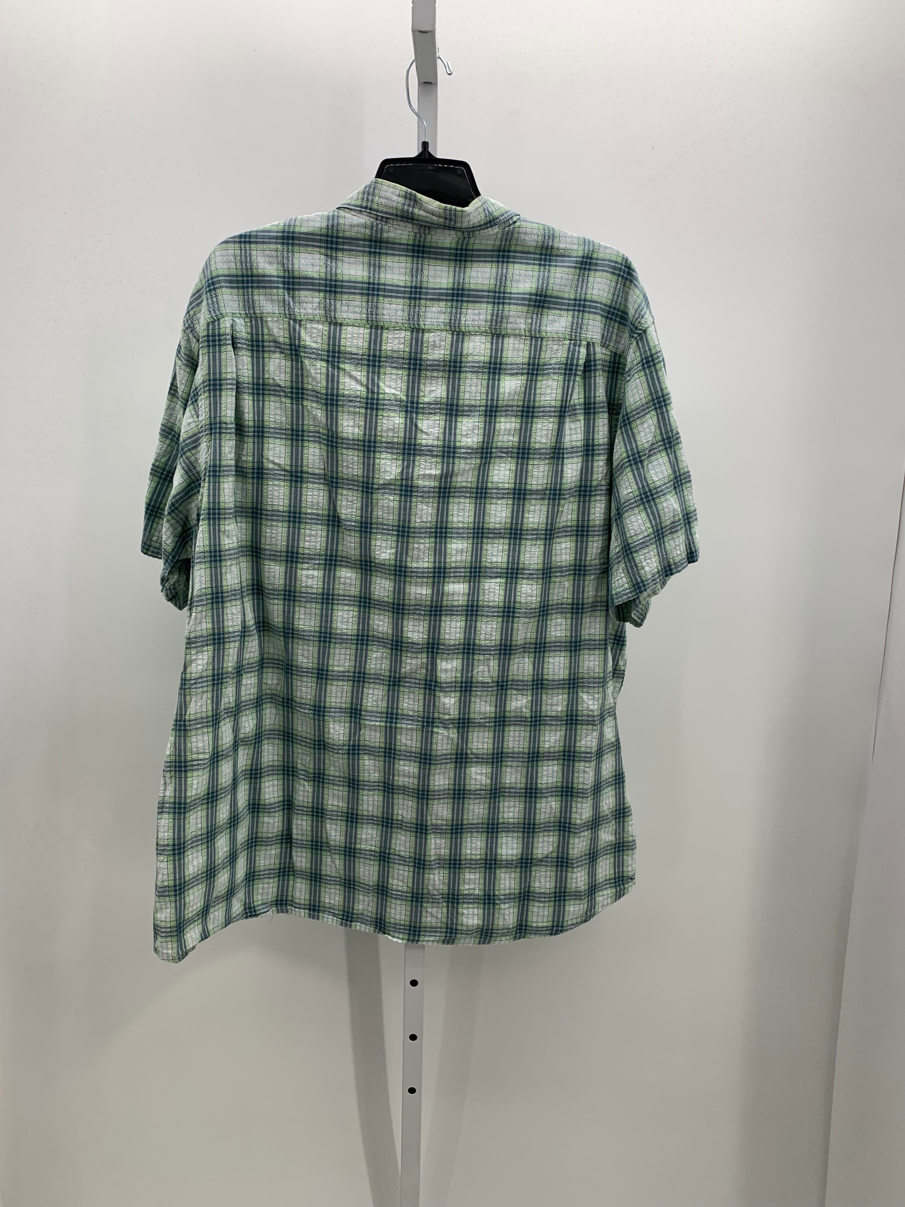 GREEN WHITE PLAID