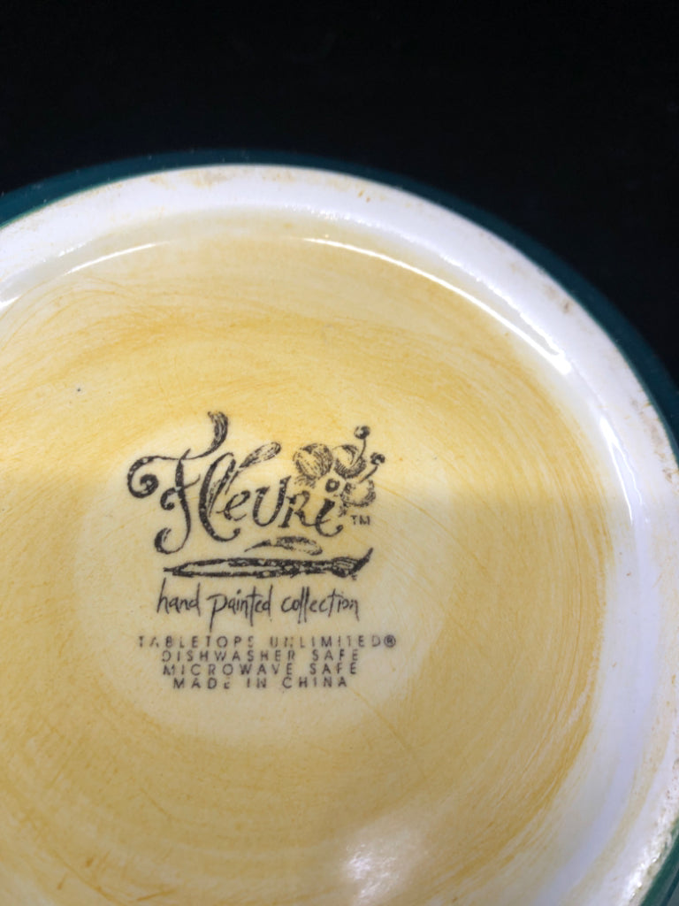 FLORAL PITCHER YELLOW/GREEN.