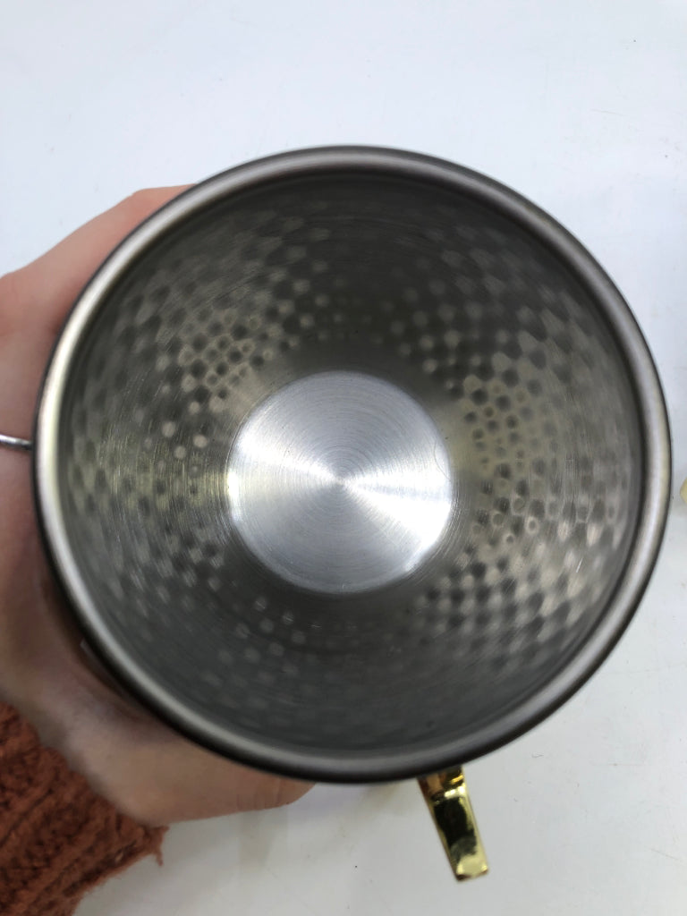 2 GRAY MOSCOW MULE MUGS.