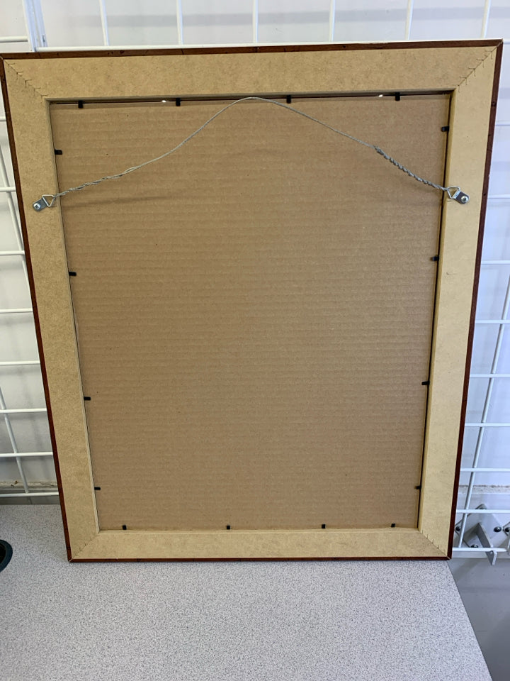 SOLAR SYSTEM PHOTO IN DK WOOD FRAME.