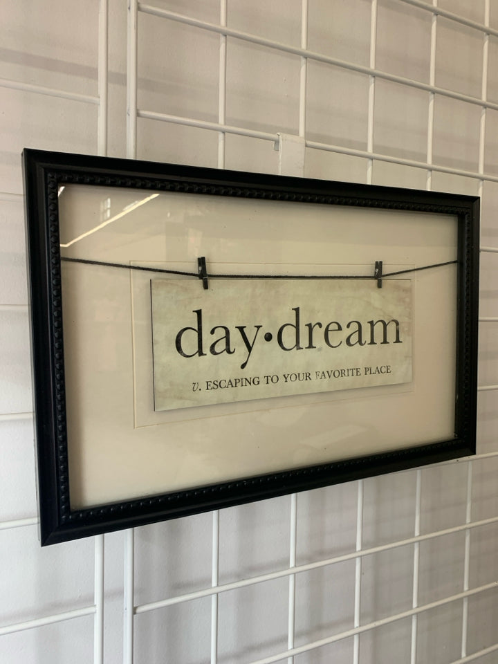 DAY DREAM IN BLACK FRAME WALL HANGING.