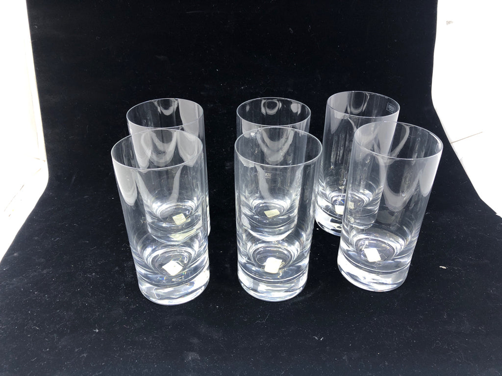 6 HIGHBALL TUMBLER GLASSES.