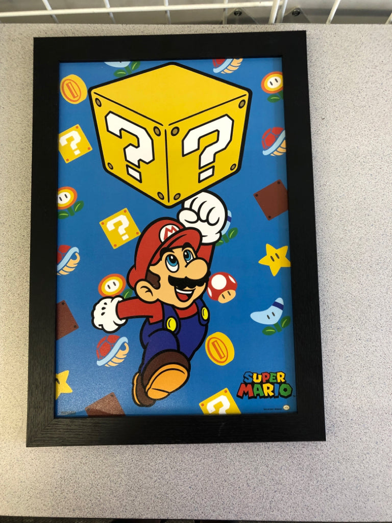 SUPER MARIO POWERUP BOX WALL ART.