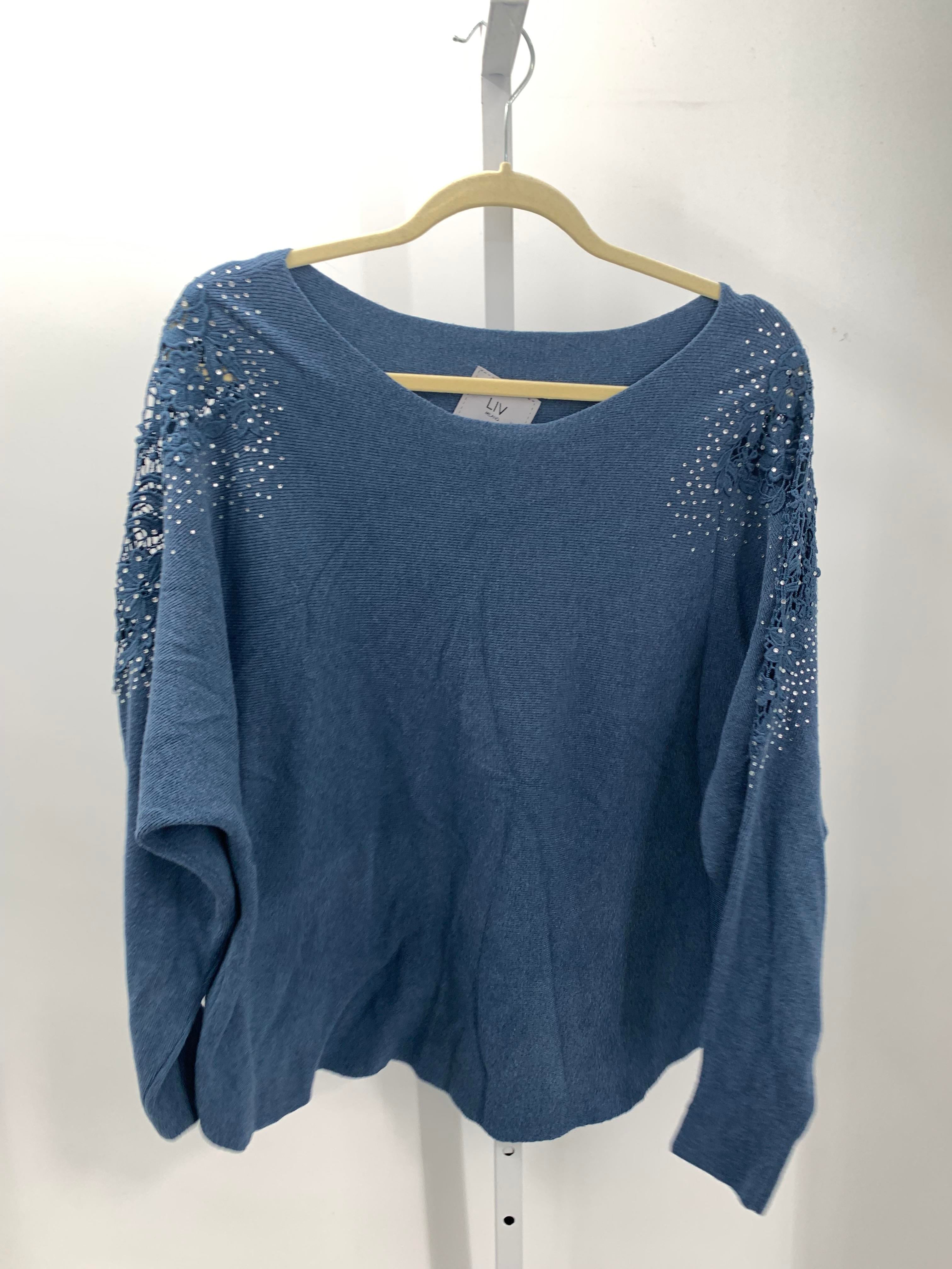 Size 1X Womens Long Slv Sweater