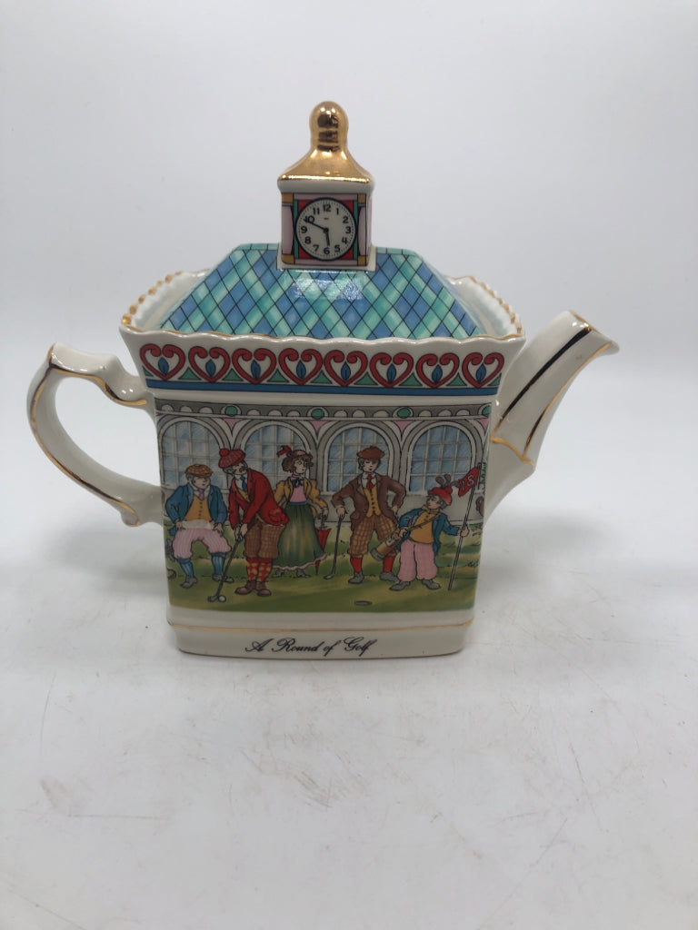 VTG 'A ROUND OF GOLF' TEAPOT.