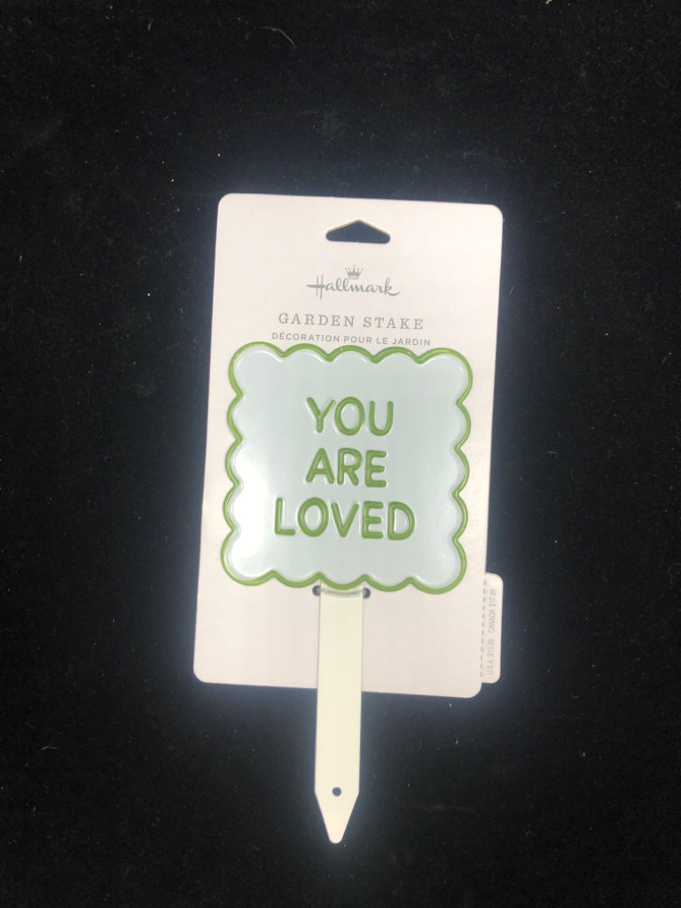 NIP "YOU ARE LOVED" HALLMARK GARDEN STAKE.