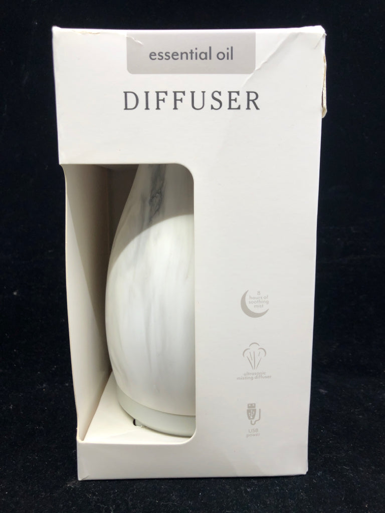 NIB ESSENTIAL OIL DIFFUSER FAUX MARBLE PATTERN.