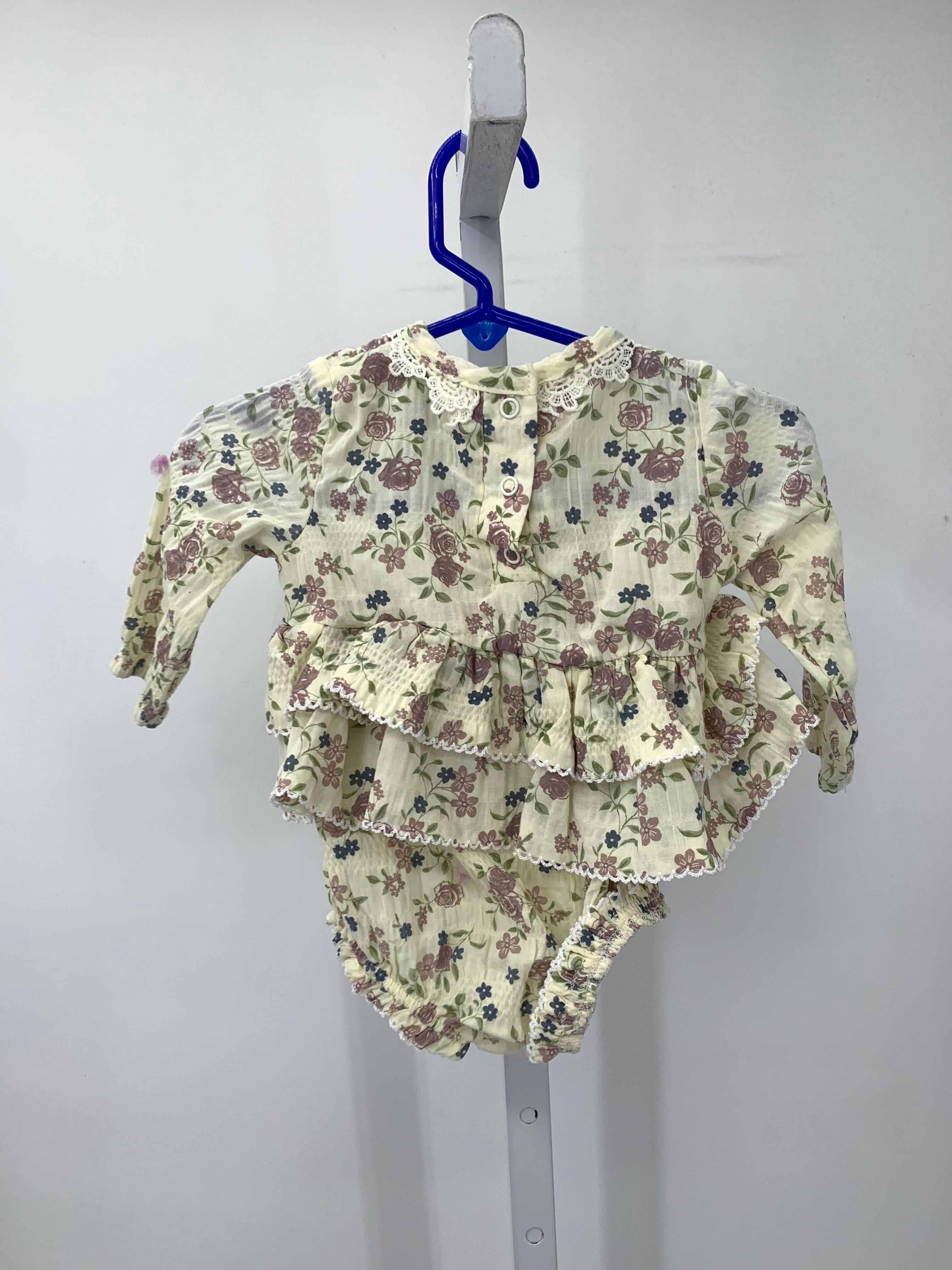 Nicole Miller Size 3-6 Months Girls Long Slv. Romper