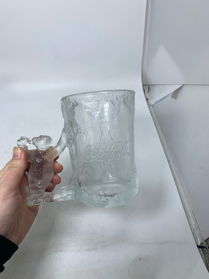 NIB VTG COCA COLA POLAR BEAR FROSTED MUG.